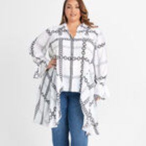 Ashley Stewart Chain Print Blouse
